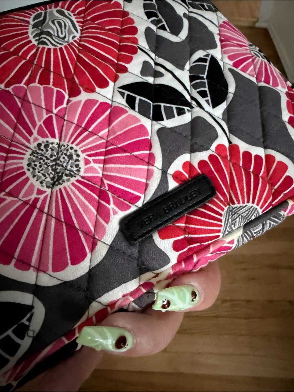 Vera Bradley Pink Floral Quilted Wristlet